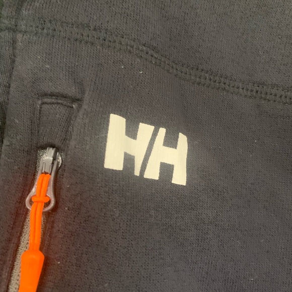 Helly Hansen Navy mens Full-Zip Jacket with Orange Accent A5 - Picture 3 of 5